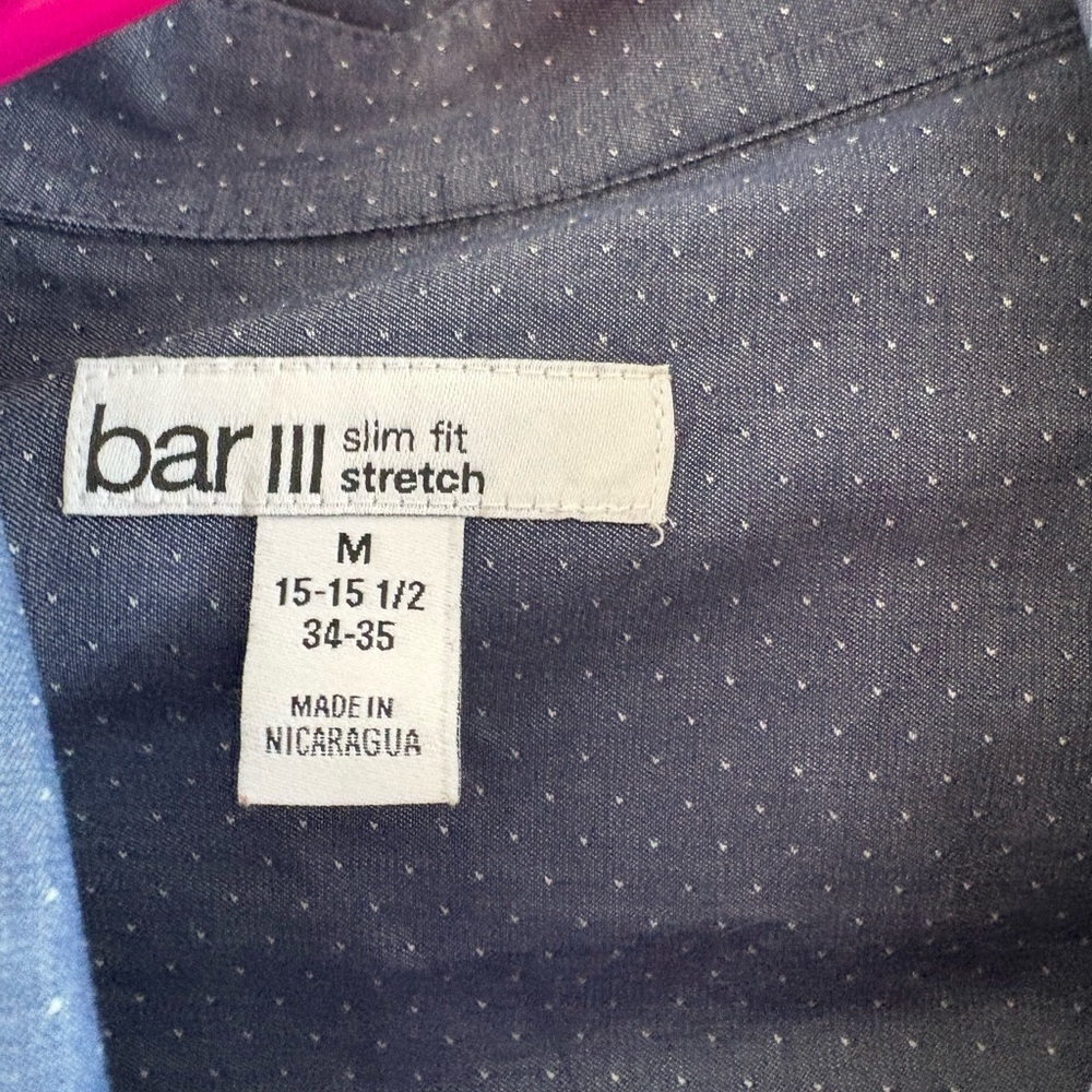 Bar lll men’s long sleeve dress shirt in medium